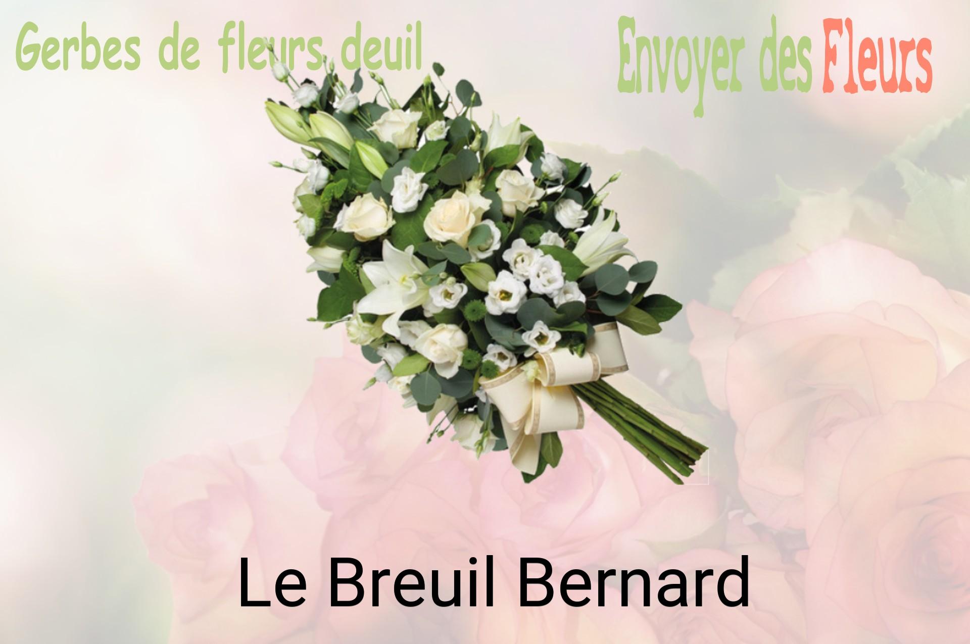 Gerbe de fleurs de deuil livrée à Le Breuil-Bernard